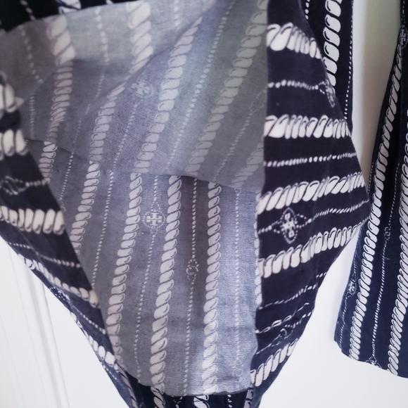 Tory Burch Blue Nautical Print Sailor Pants - Picture 13 of 15